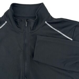 Callaway Mens Large Golf Weather Series 1/4 Zip Long Sleeve‎ Black Pullover NEW!